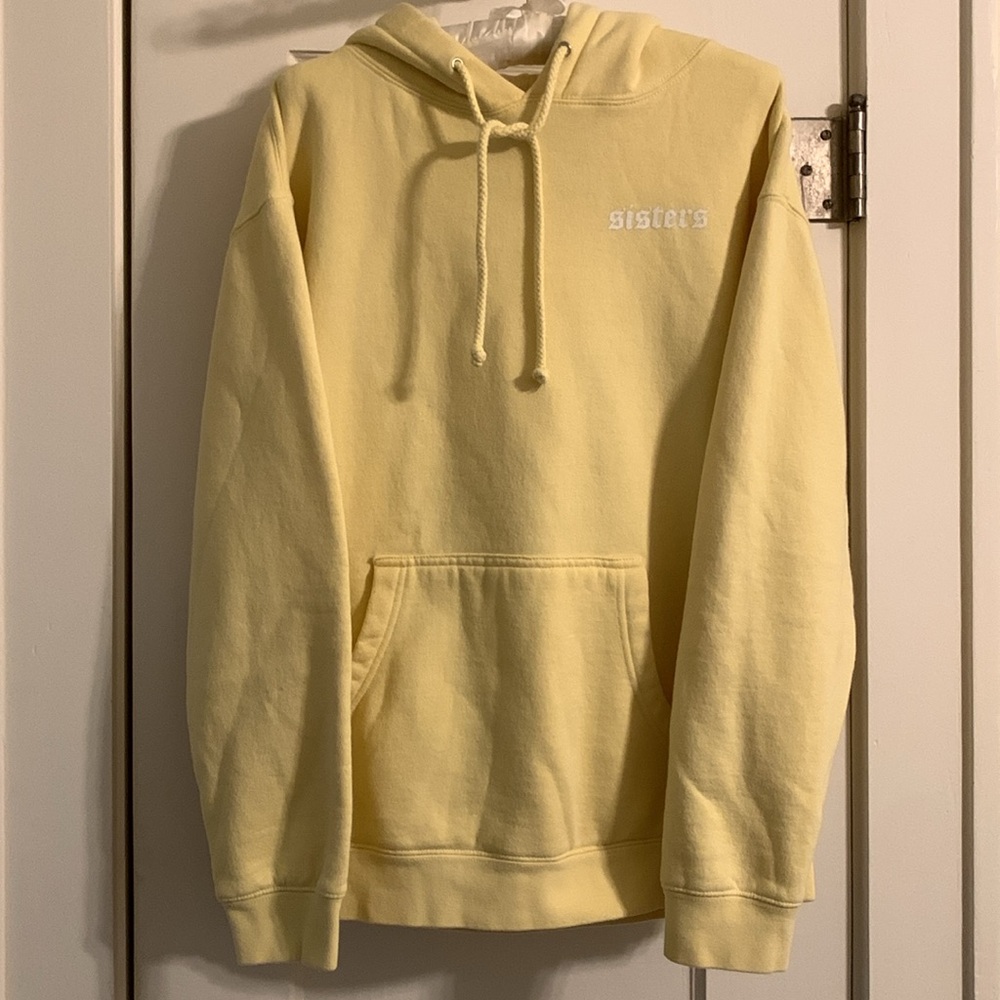 Butter Yellow Heavyweight Hoodie, Sweatshirt, Front Pocket, Soft, EUC, Unisex